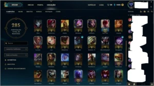 Conta com 76 champions e skins! - League of Legends LOL