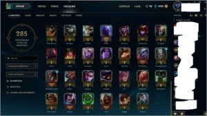 Conta com 76 champions e skins! - League of Legends LOL