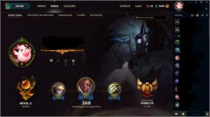 Conta GOLD IV com 78 Campeões, 37 skins e com borda gold!!! - League of Legends LOL