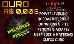 Diablo 4 Temp 5 - Leveling - Gold - Glifo - Horda Infernal