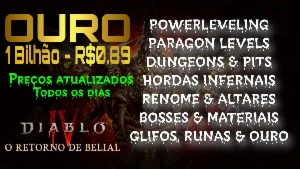 Diablo 4 Temporada 8 - Paragon - Serviços - Ouro -Witchcraft