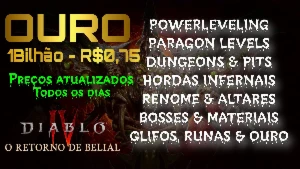 Diablo 4 Temporada 8 - Paragon - Serviços - Ouro -Witchcraft - Blizzard