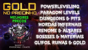 Diablo 4 Temporada 9 - Paragon - Serviços - Ouro - Horadrim - Blizzard