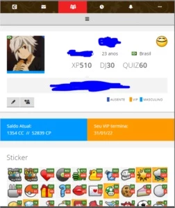 Conta club cooee com 1k de cc + itens vip/ itens do mês - Outros