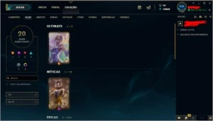 Conta LoL - D4 /20 Skins/ Ahri prestigio e Lux Elementalista - League of Legends