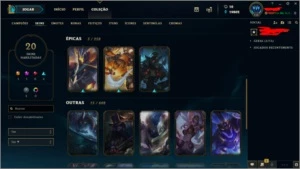 Conta LoL - D4 /20 Skins/ Ahri prestigio e Lux Elementalista - League of Legends