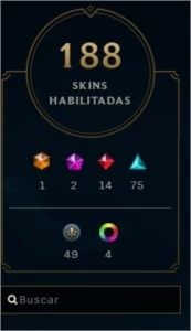 Conta: League Of legends Platina 2 com 175 skins LOL
