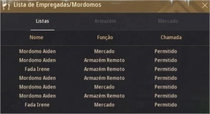 ACC COM BARRACA, PETS T3, 7 EMPREGADAS, TRAJE DE PROCESSO - Black Desert