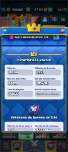 Conta clash royale 5 anos