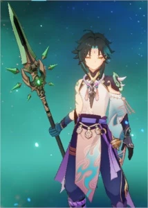 Conta Genshin Impact AR 30 Xiao e Lança de Jade Primitiva