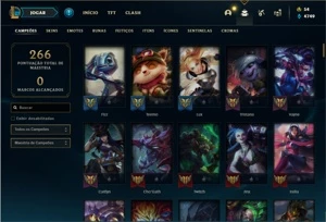 Conta Unranked com 131 Champs e 71 Skins (Criada em 2012) - League of Legends LOL
