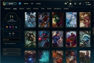 Conta Unranked com 131 Champs e 71 Skins (Criada em 2012) - League of Legends LOL