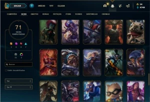 Conta Unranked com 131 Champs e 71 Skins (Criada em 2012) - League of Legends LOL