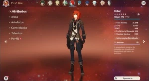 Genshin Impact AR 54 (90% p 55) 6 personagens 5 estrelas