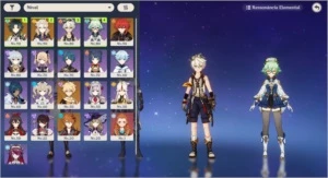Genshin Impact AR 54 (90% p 55) 6 personagens 5 estrelas