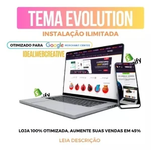 Tema Evolution v9.2 - Atualizada Fevereiro 2024 Shopify - Serviços Digitais