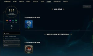 Conta LOL PLATINA - League of Legends
