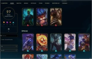 Conta lol Ouro 4 com 36V - 12L - MMR ALTO - SKINS - League of Legends