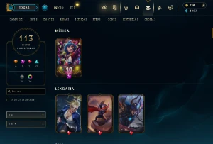 Fullacesso - Conta De 2015 - 113 Skins - Level 403 - 163 Cam - League of Legends LOL