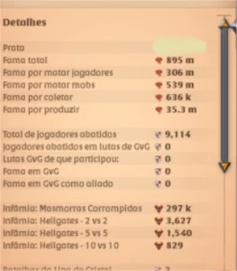 Vendo conta 900M de Fama full espec. - Albion Online