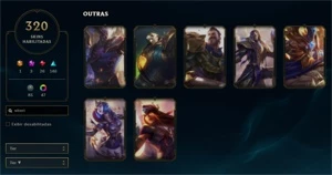 CONTA DE LEAGUE OF LEGENDS 320 SKINS LOL