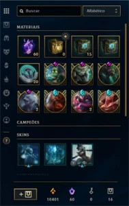CONTA DE LEAGUE OF LEGENDS 320 SKINS LOL