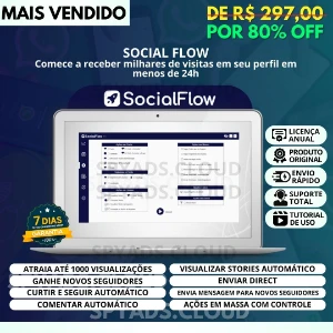 Social Flow - Uma Verdadeira Máquina De Impulsionar Perfis - Softwares e Licenças