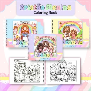 Arquivo Digital Livro de colorir Cristão Menina - PDF - eBooks
