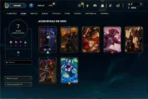 Platina 2 com 45 Champs e 7 Skins - League of Legends LOL