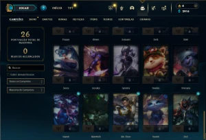 Platina 2 com 45 Champs e 7 Skins - League of Legends LOL
