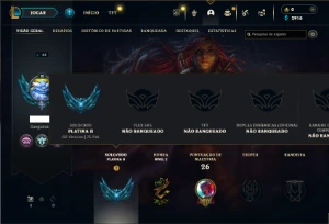 Platina 2 com 45 Champs e 7 Skins - League of Legends LOL