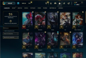 Platina 2 com 45 Champs e 7 Skins - League of Legends LOL