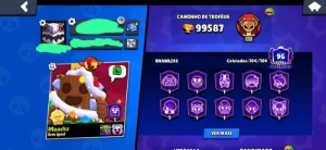 104 BRAWLERS MAX | 99K TROFÉUS | 445 gemas | Full collabs