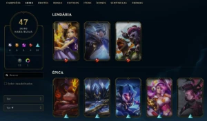 Conta League of Legends Full Acesso - 111 Champs e 47 Skins LOL