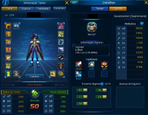 Conta LADMO omegamon com Rank U