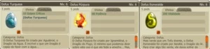 Vendo paconte Dofus Púrpura, Turquesa e Esmeralda Helioboros