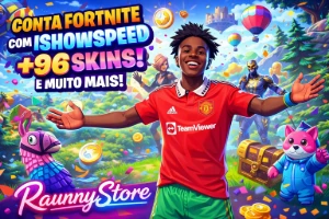 CONTA FORTNITE - SEASON THE SIMPSONS +ISHOWSPEED! +96 SKINS!
