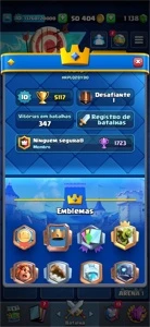 nível do rei 10,desafiante,1200gemas - Clash Royale
