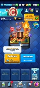 nível do rei 10,desafiante,1200gemas - Clash Royale