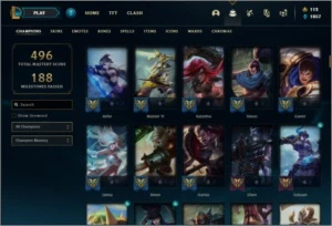 Conta no servidor N.A com TODOS os champs e 290 skins - League of Legends LOL