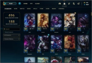 Conta no servidor N.A com TODOS os champs e 290 skins - League of Legends LOL