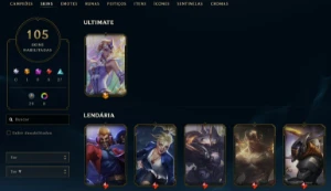 Conta League of Legends Full Acesso - 129 Champs e 105 Skins LOL