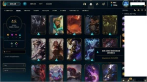 Conta lol com 45 skins, pra levar - League of Legends