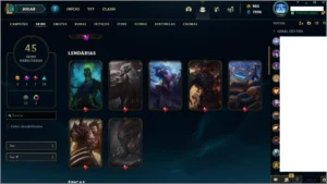 Conta lol com 45 skins, pra levar - League of Legends