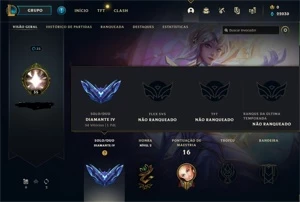 Conta lol Diamante IV (email não confirmado) - League of Legends