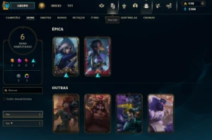 Conta Mono Talon Icon + Borda Skin Plat 2 - League of Legends LOL