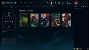 LEVEL 37 - SKIN MISS FORTUNE VINGADORA EXOCÓSMICA + 6 SKINS - League of Legends LOL