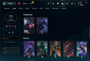 Esmeralda 4 com 50 Champs e 25 Skins + Annie Hextec - League of Legends LOL