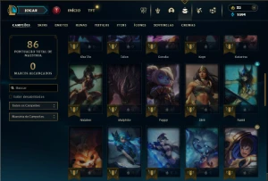 Esmeralda 4 com 50 Champs e 25 Skins + Annie Hextec - League of Legends LOL