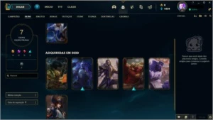 Conta LoL, Platina lll, Várias Skins - League of Legends